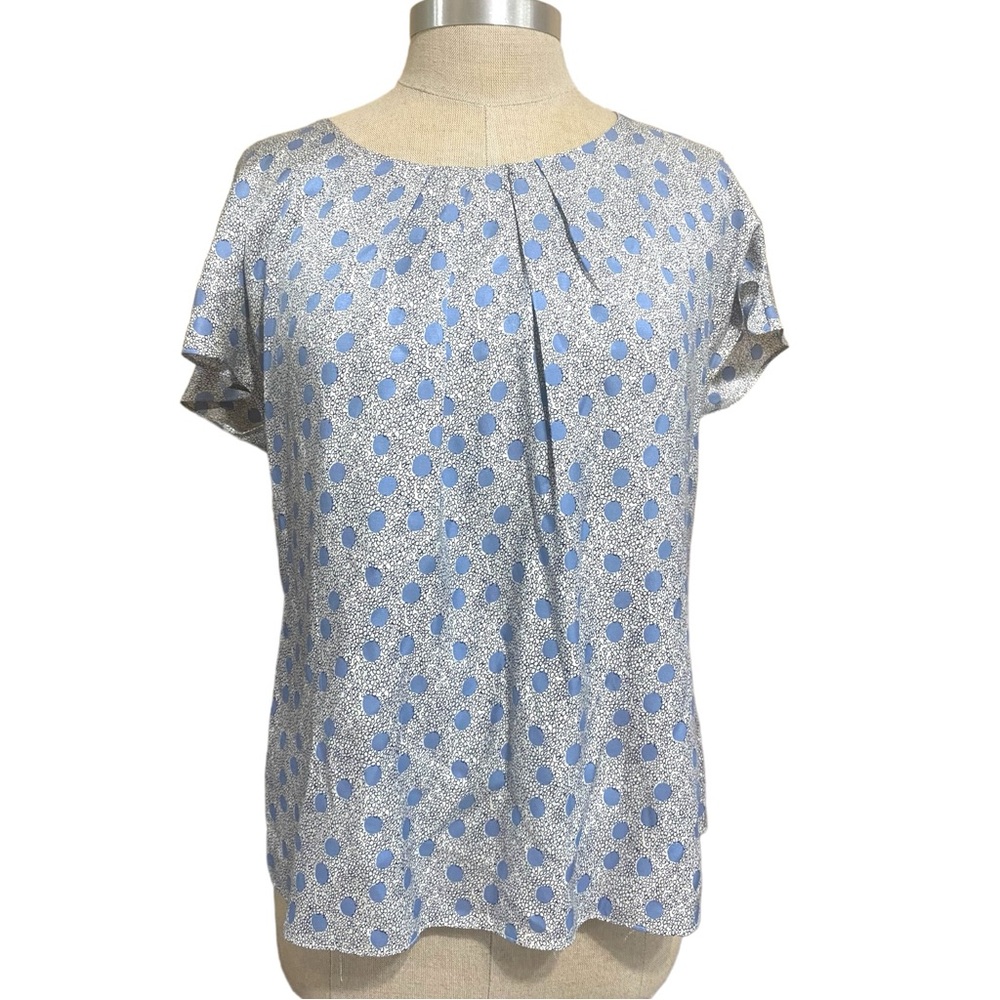 Boden Polk A Dot Silk Blend Blouse US 10 UK 14